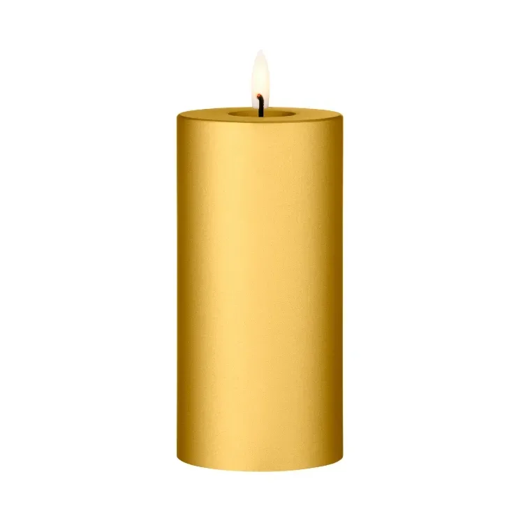 ester & erik ester & erik Blockkerze LED 90 Gold Metallic, 15cm