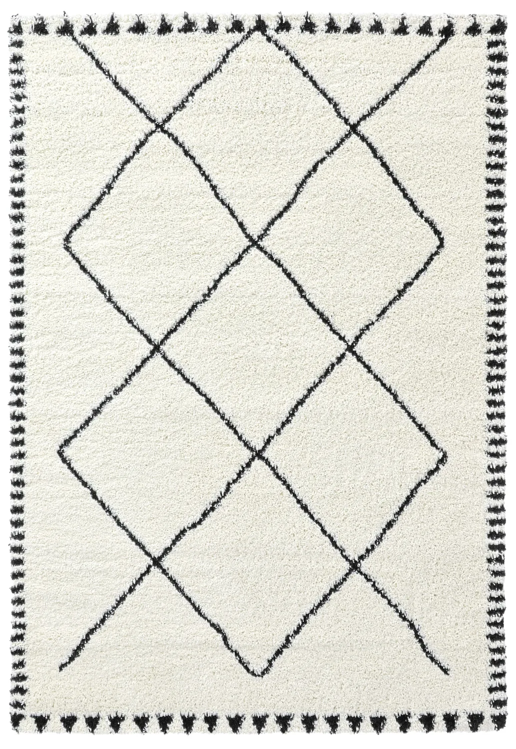 Ryetepper - Tiznit (hvit/svart) (Størrelse: 240 x 340 cm)