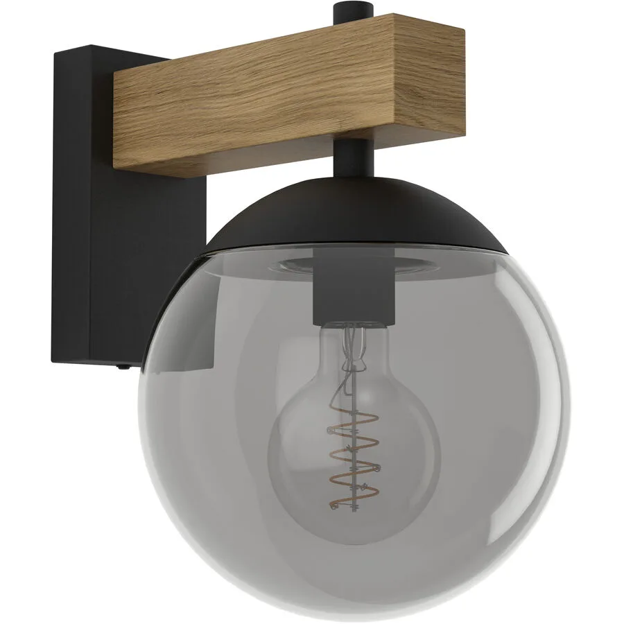 Eglo Wandlampe aussen Bufalata Braun/Schwarz Stahl 29 cm
