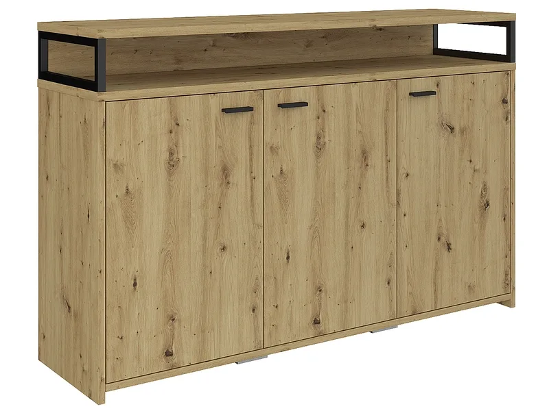 Sideboard LIFE 3 Türen 38x134x87.8cm artisan eiche melamin