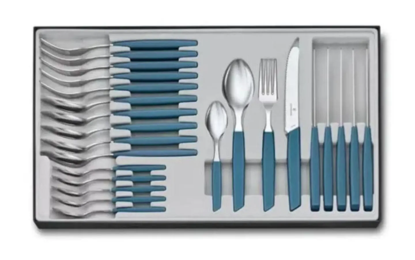 Alltron Besteck-Set Swiss Modern, 24-teilig Von Victorinox Blau | Schubiger Möbel
