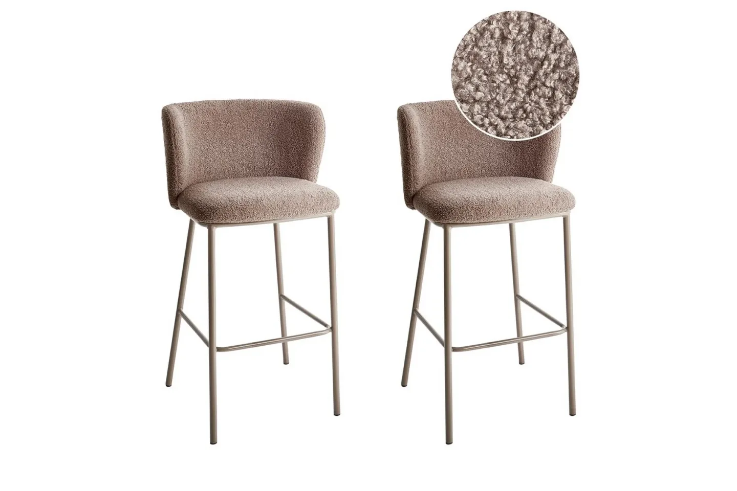 Barstol Mina II set om 2 Brun - Brun