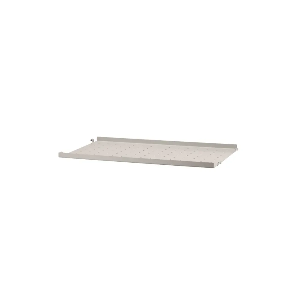 String String hyllplan metall beige, 58x30 cm, låg kant