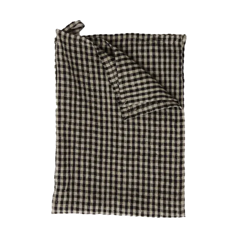 Olsson & Jensen Vipa Geschirrtuch Leinen 45x65 cm Schwarz-Sand
