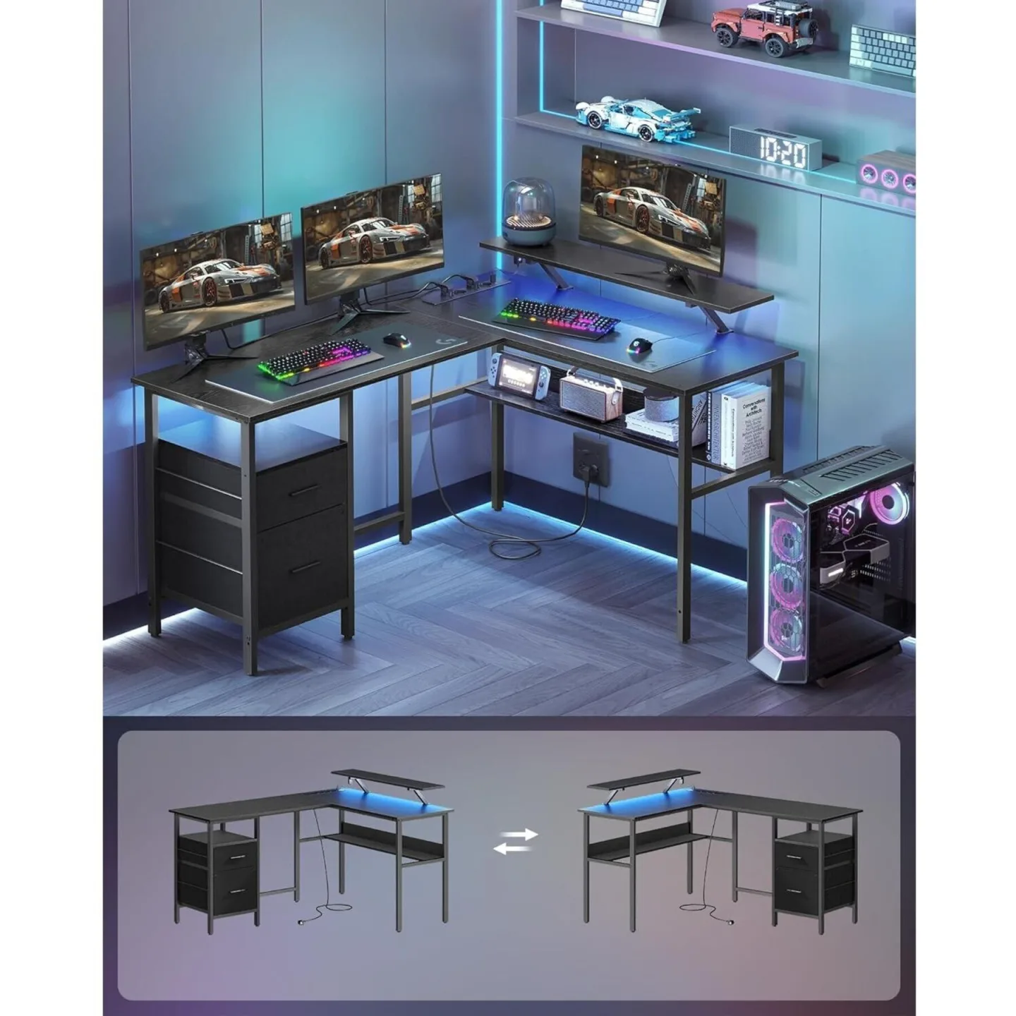 Schreibtisch VASAGLE B 120 T 150 cm - Schreibtisch