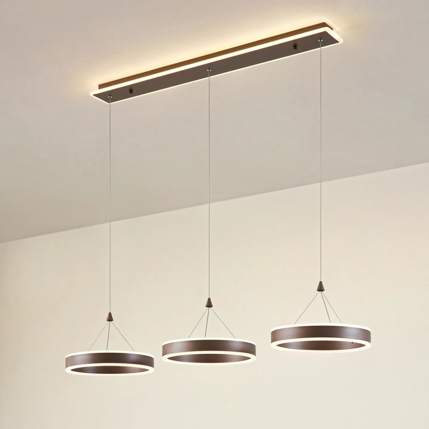 Kolo 3 LED Taklampa Iced Coffee - Lucande - Matsal - Modern - Metall - Rund