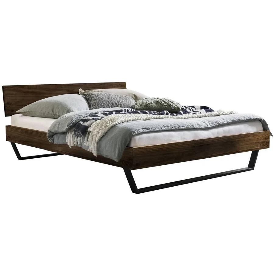 Hasena Bett Flavia Braun Holz 180 x 200 cm - Farbe: nussbaumfarbig
