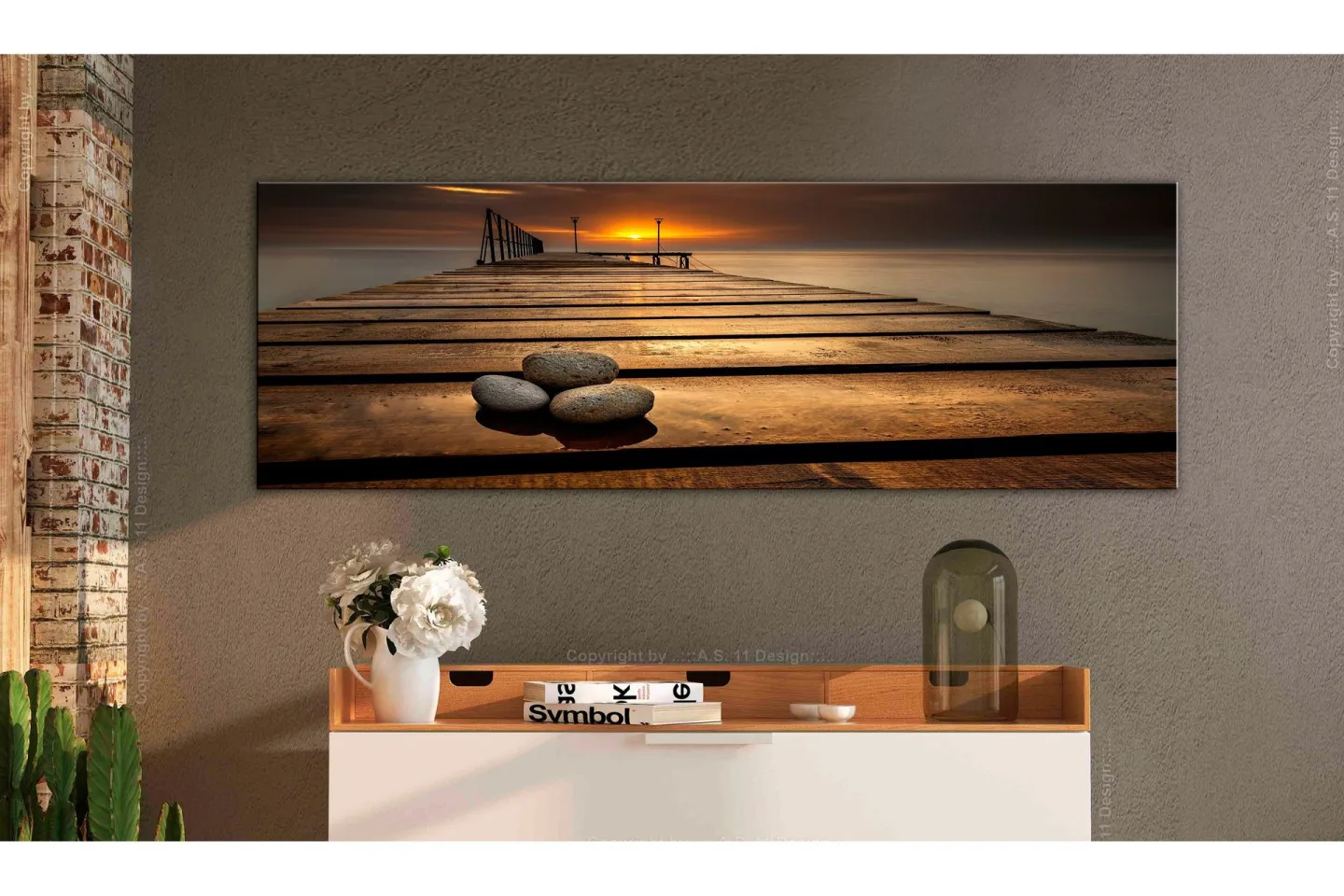 Tavla Stones on the Pier 135x45 -