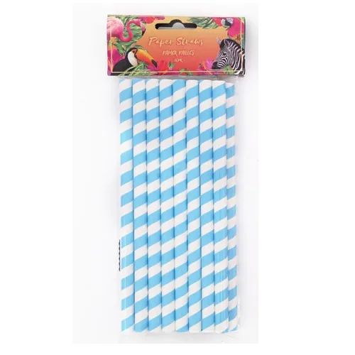 Jumbosugrör papper 12 pack (Färg: blå)