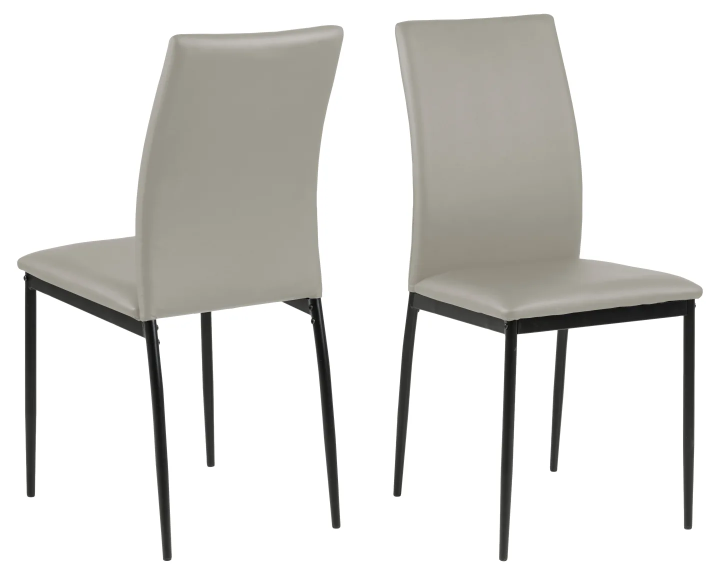 Des Esszimmerstuhl taupe.