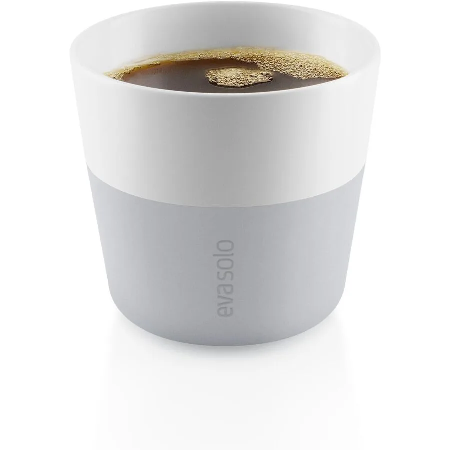 Kaffeebecher-Set Eva Solo Hellgrau, Weiss, Weiss Porzellan H 8 cm 230 ml