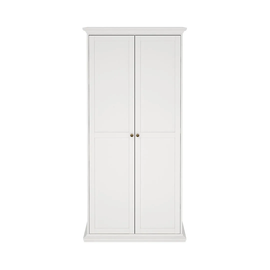 Venedig Kleiderschrank 2 Türen weiß.