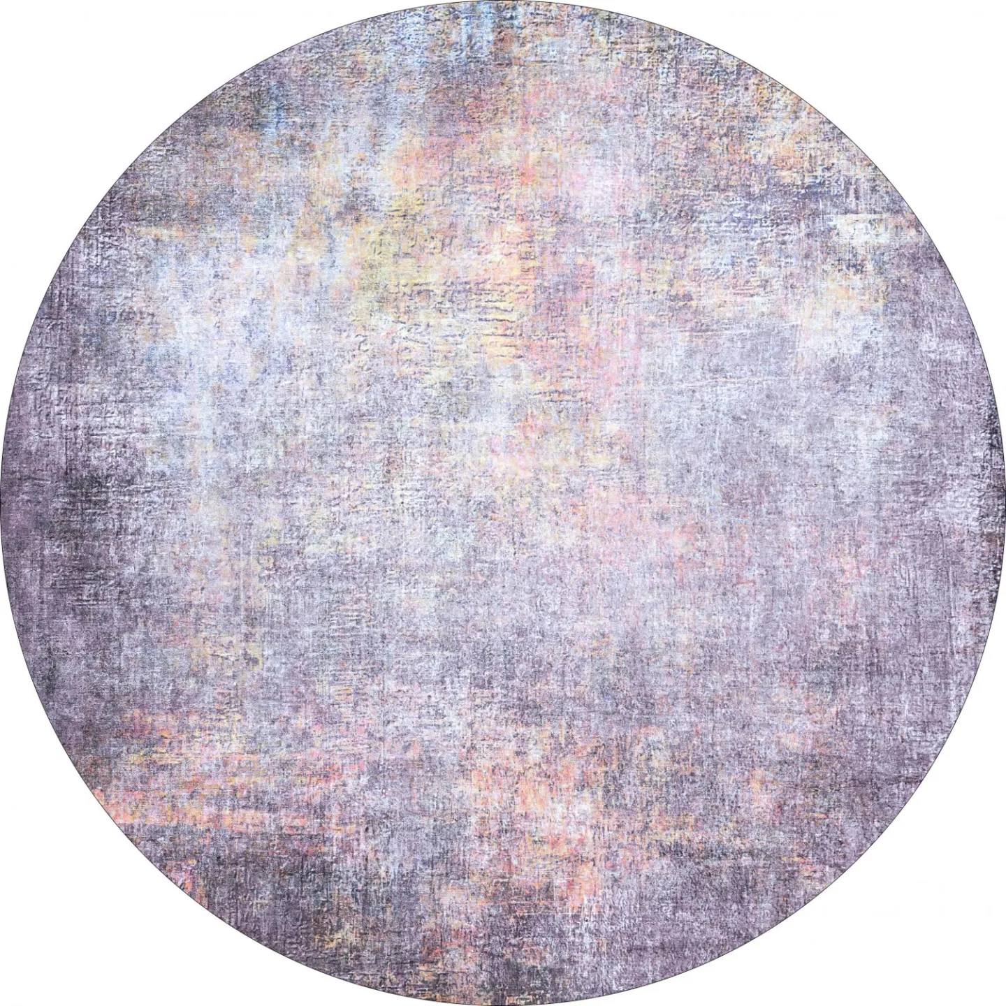 Rundt teppe - Tarnos (lila) (Størrelse: Ø 180 cm)