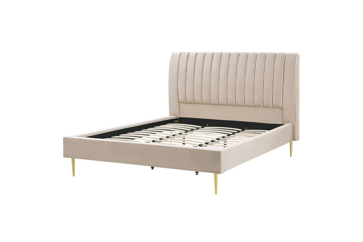 Säng med lamellram Marville - Beige, guld, 180x200 cm