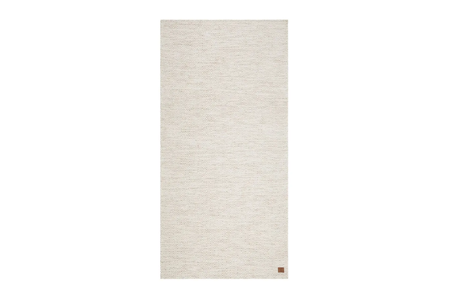 Gåsöga Ullmatta 75x200 cm Oval - Beige