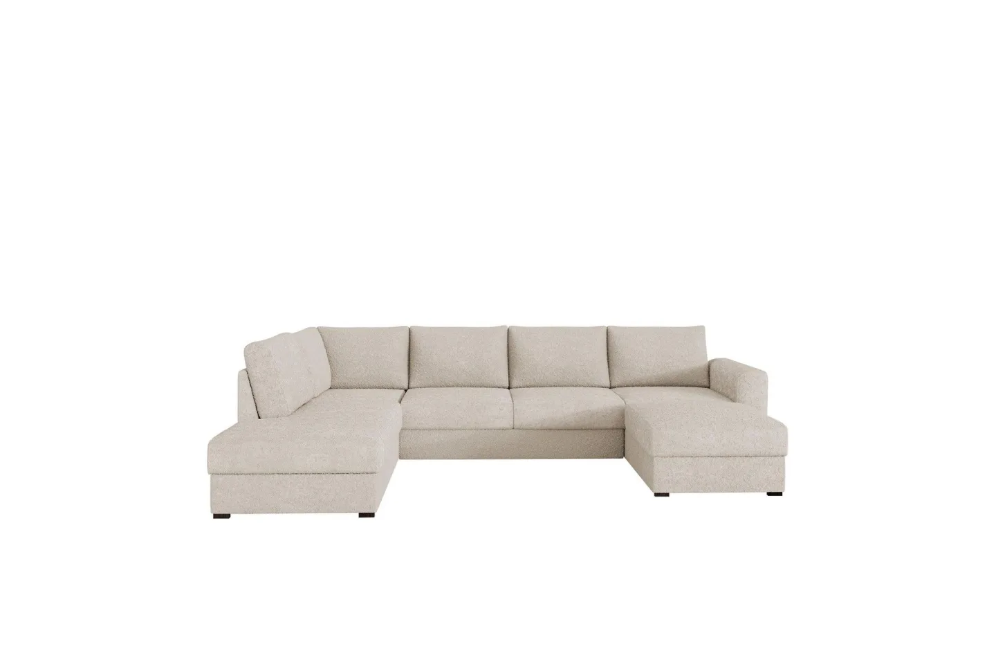 Taberk Soffa med Divan och Schäslong 4-sits - Beige