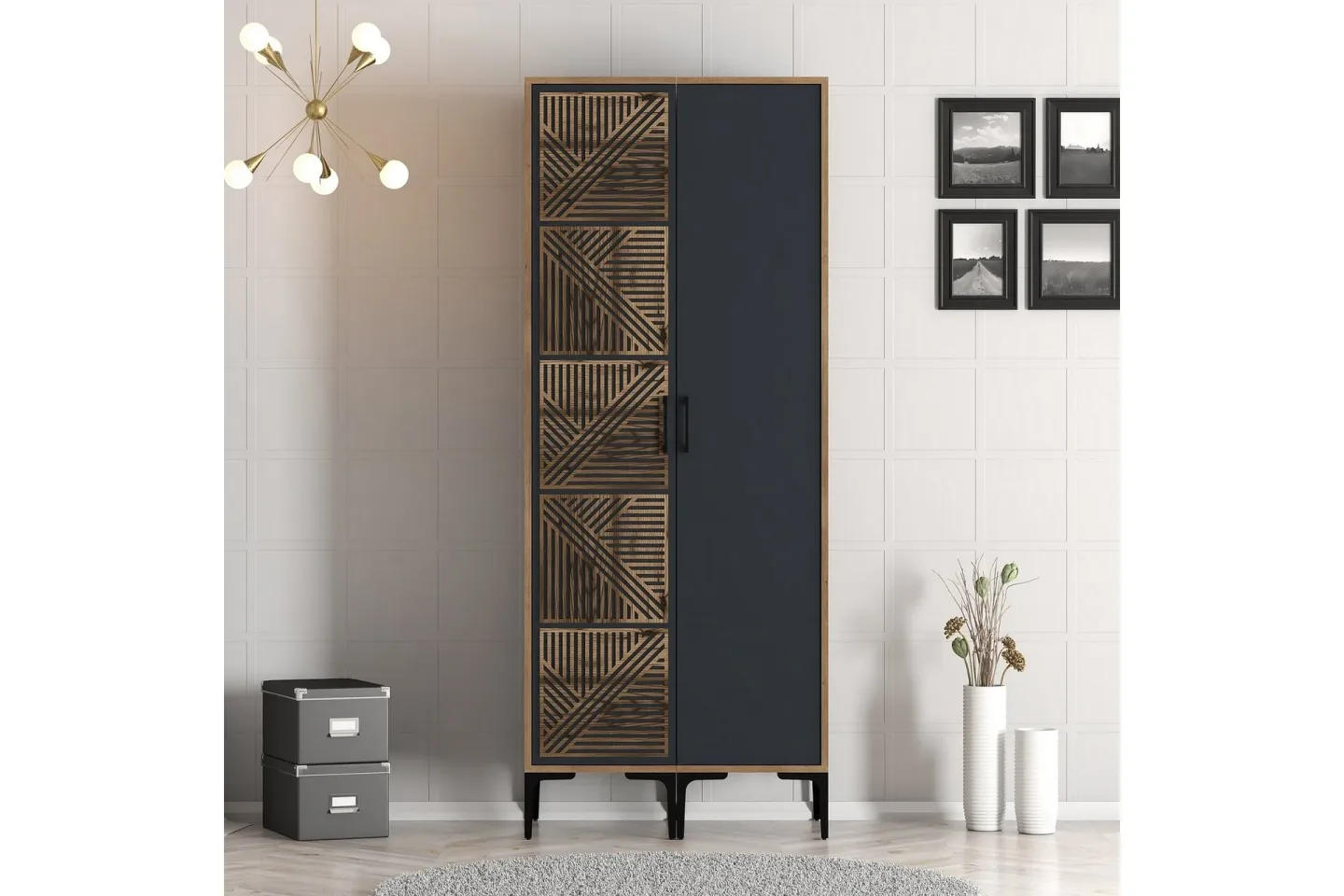 Kumsal Garderob 80 cm - Antracit