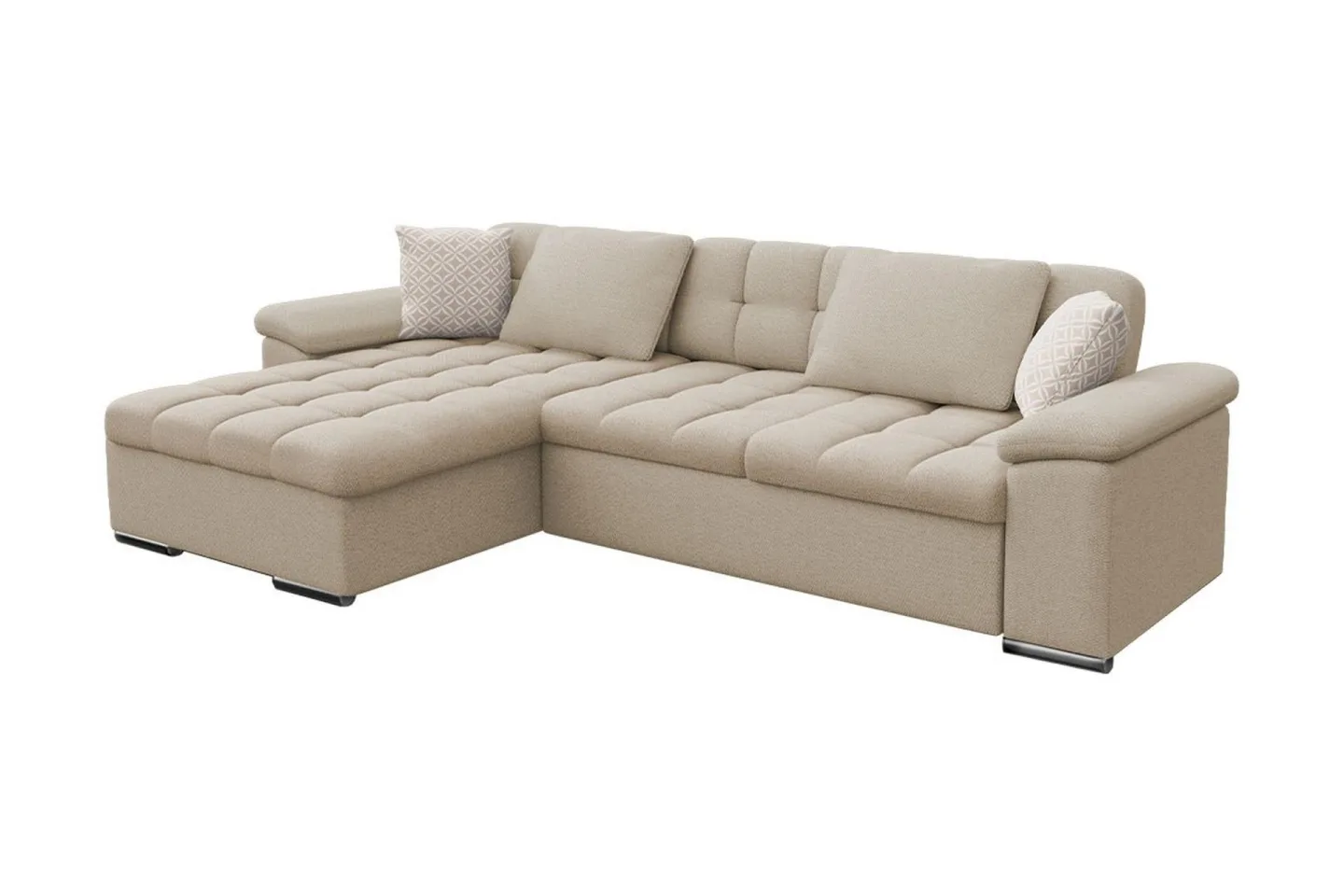 Camior Bäddsoffa m. Divan Förvaring 3-sits 227x129 - Beige