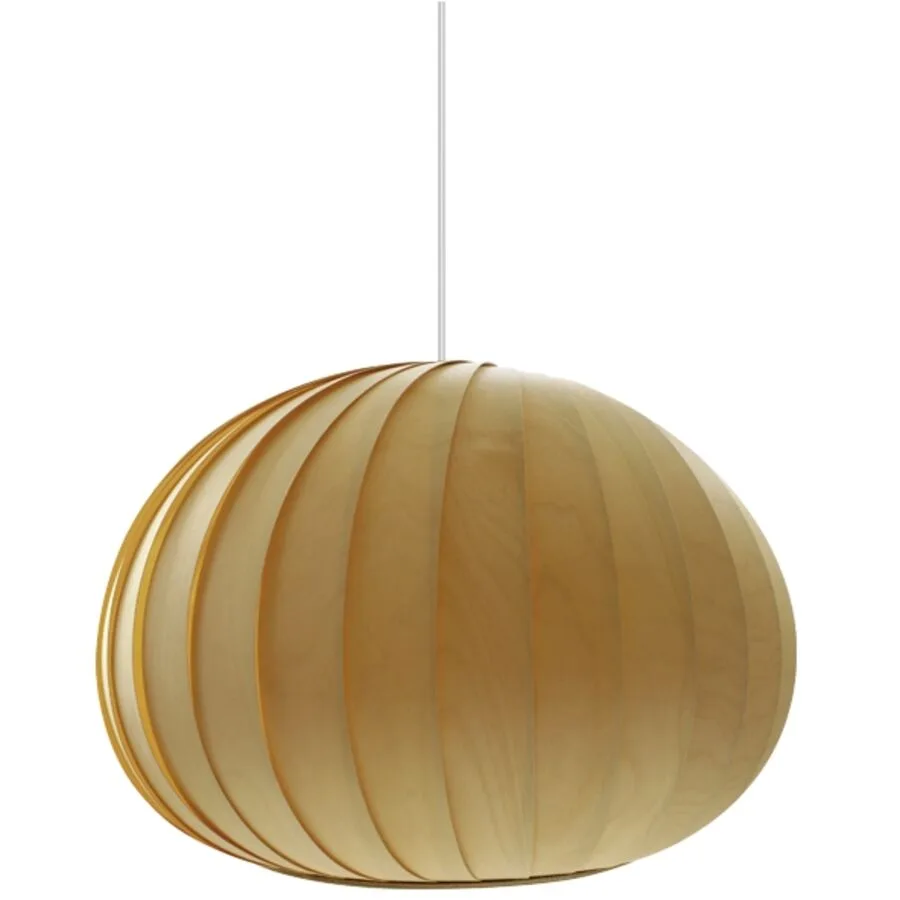 Tom Rossau Pendellampe Avellana Braun Holz 45 cm 35 cm - LED - Lichtfarbe: Extra warmweiss - LED Energiesparlampen