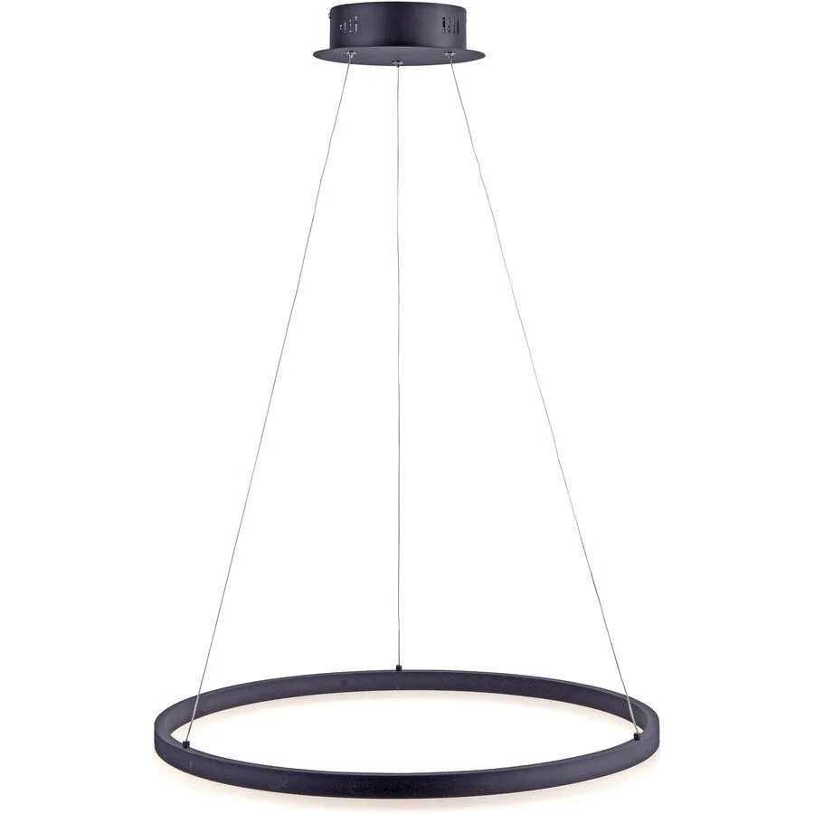 Pendellampe Q-Vito Bronze Eisen 59 cm 120 cm - Farbe: messing matt - LED - Lichtfarbe: Warmweiss - Material: Aluminium - Pendellampe- LED