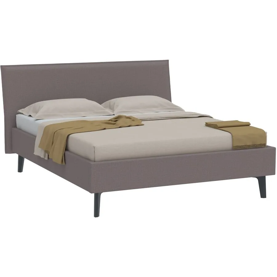 Bett Nobu Beige Stoff 140 x 200 cm