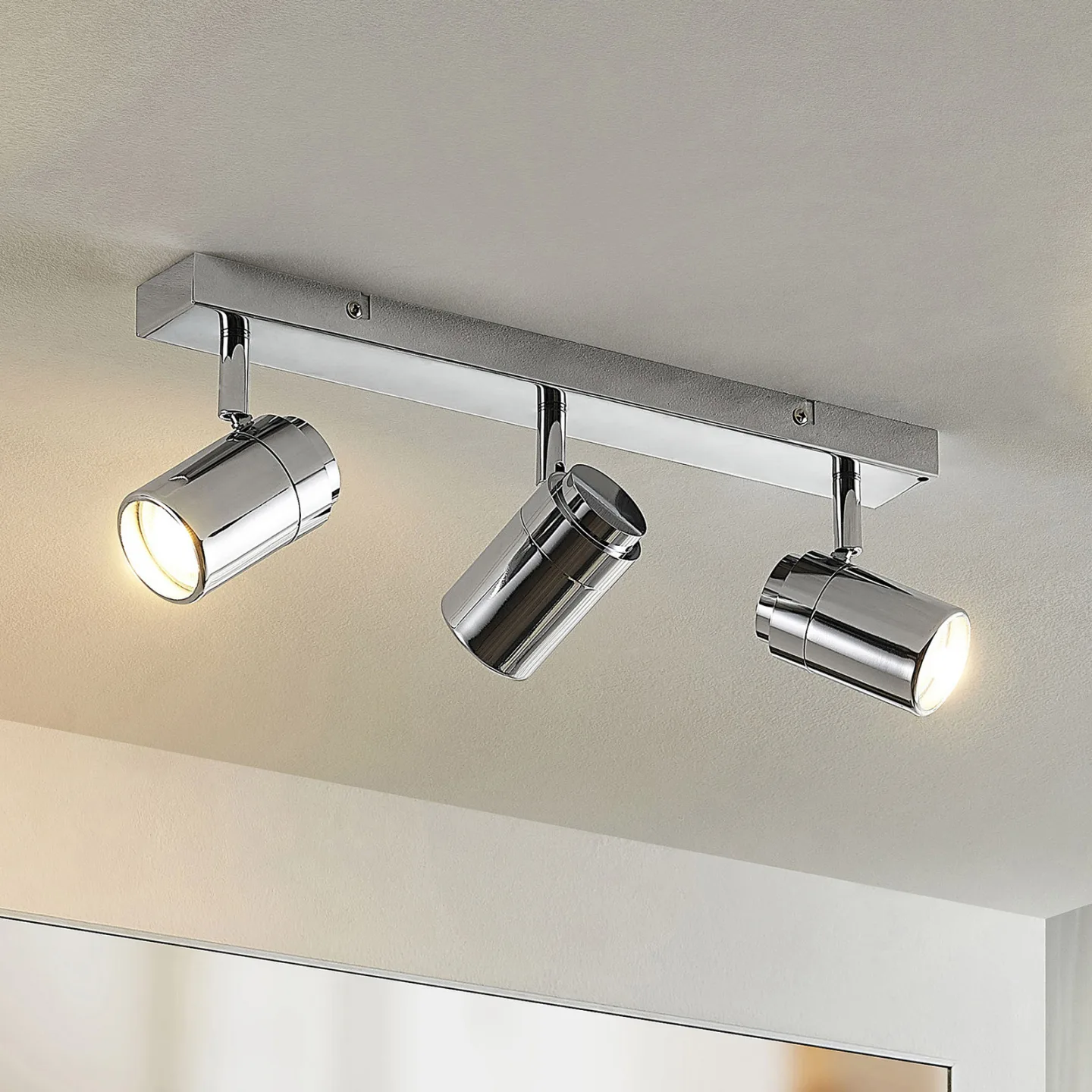 Remilan 3 Deckenleuchte Chrome - Lindby - Wohnzimmer - Modern - Metall - Mehrflammig