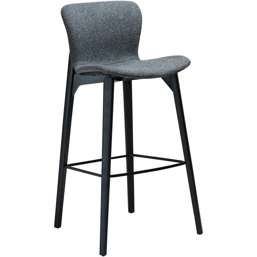 DAN-FORM Barhocker 2er-Set Paragon grey Stoff, Holz H 103 cm