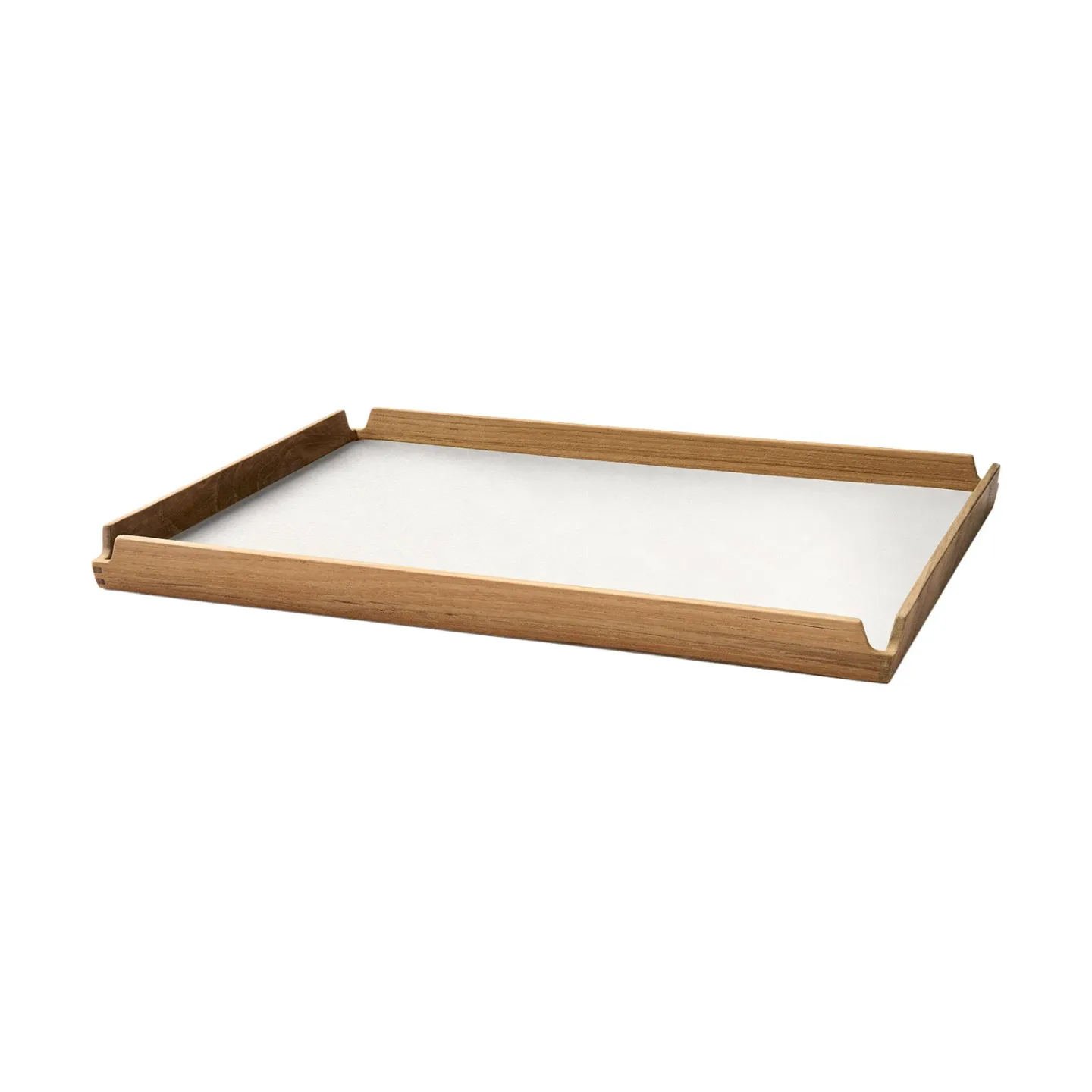 LIND DNA Airy Teak-Tablett square L Nupo pure white