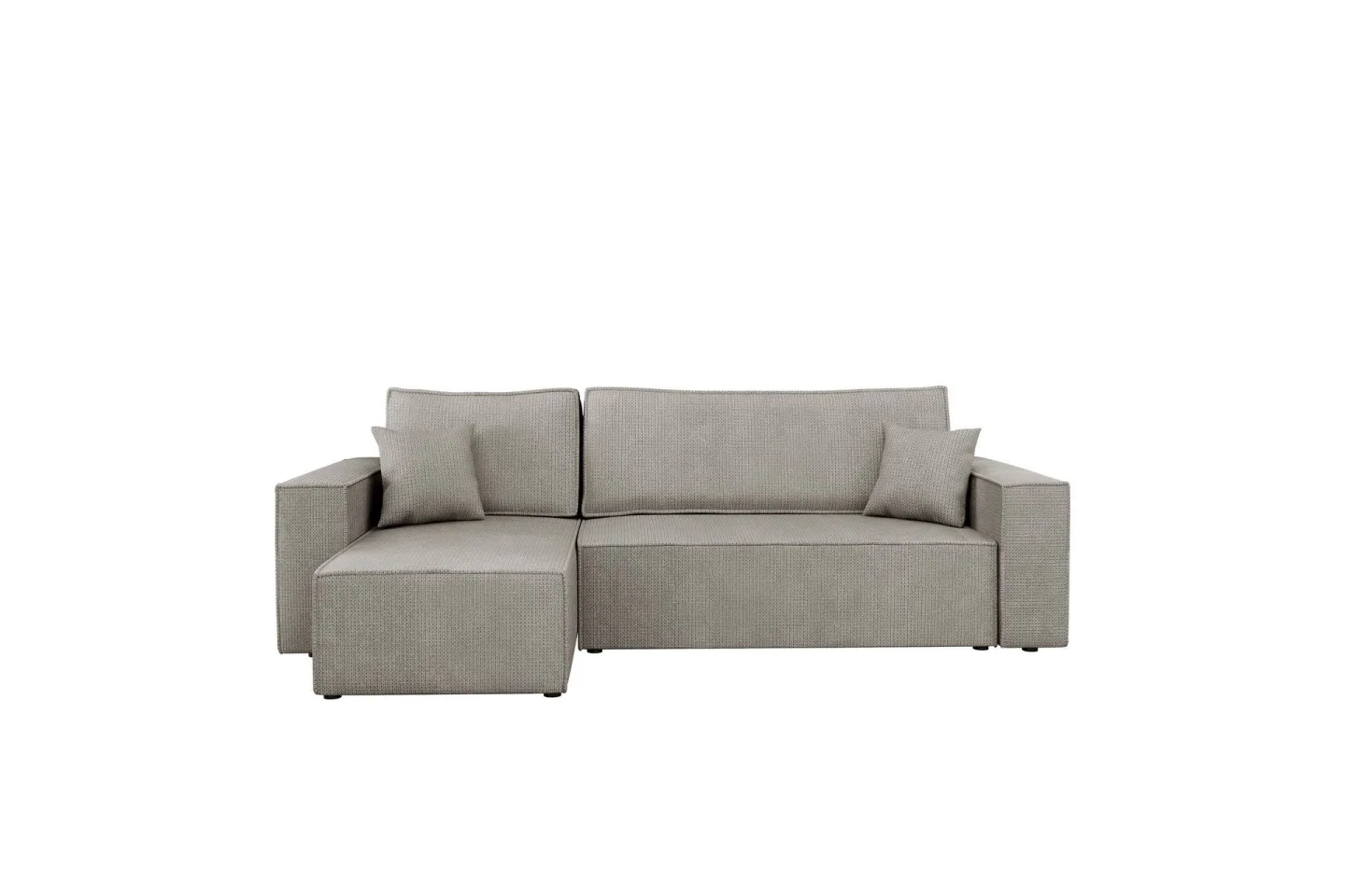 Hobson Bäddsoffa med Divan 3-sits i Plysch - Grå