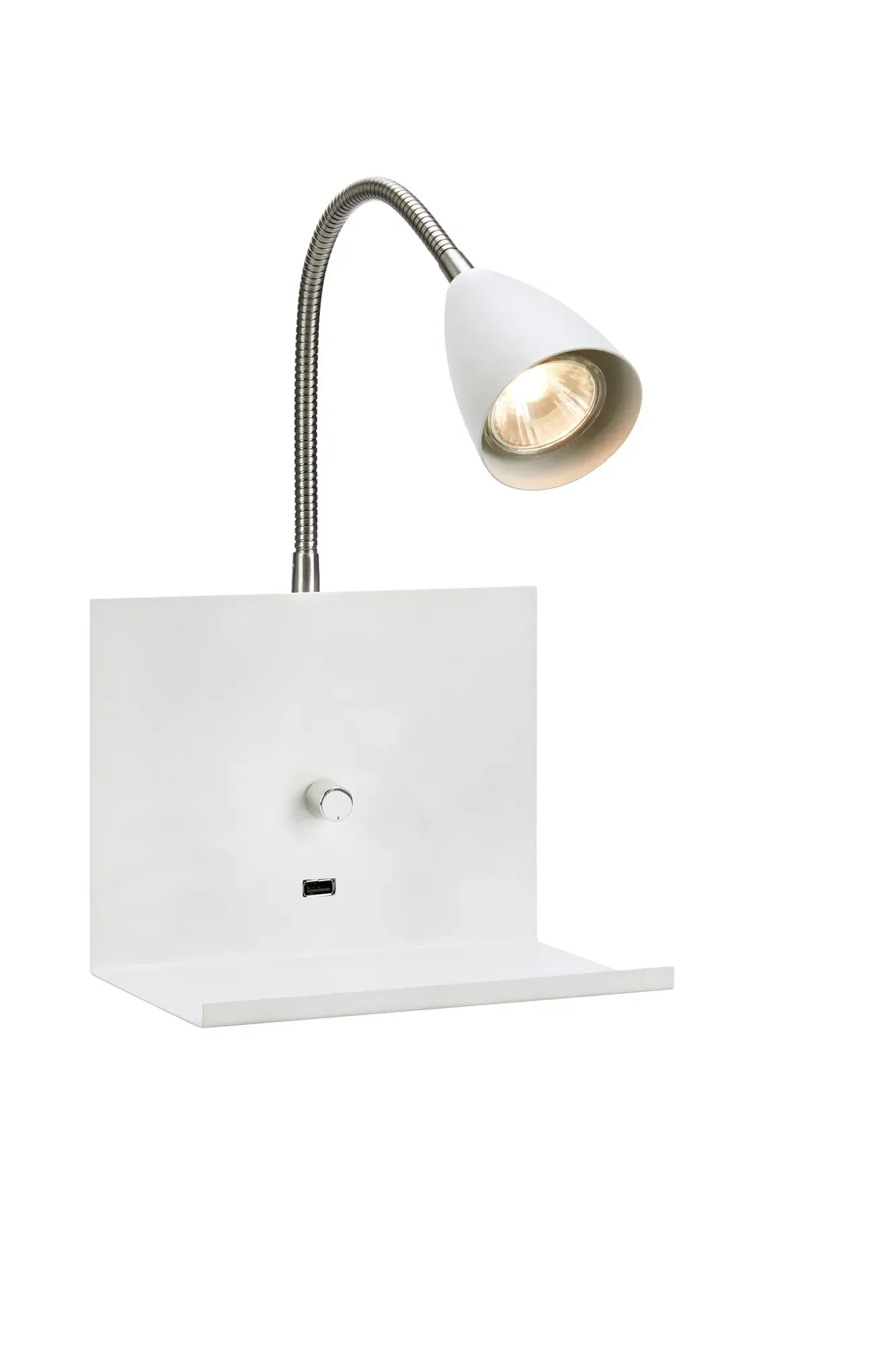 Logi Nachttischlampe Weiß