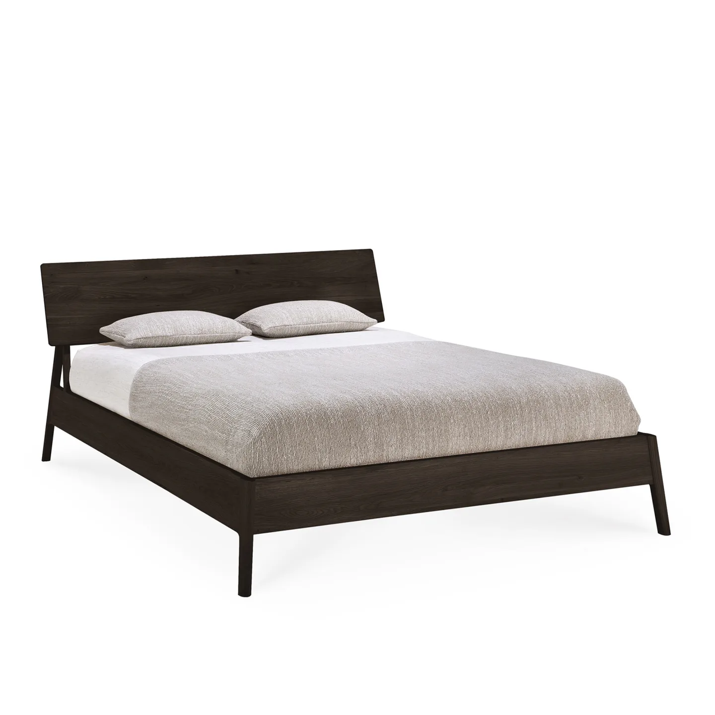 Ethnicraft - Air Bed - Varnished Oak - Brown - Mattress 160X200 - Without Slats - Sängar - Alain Van Havre - Träfärgad - Trä