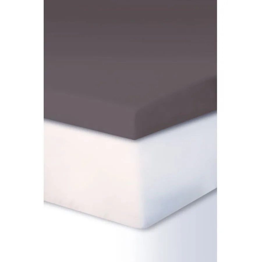 Living Home Fixleintuch Leira graphit Baumwolle/Kunstfaser 90 x 220 cm - Material: 97% Baumwolle, 3% Elasthan