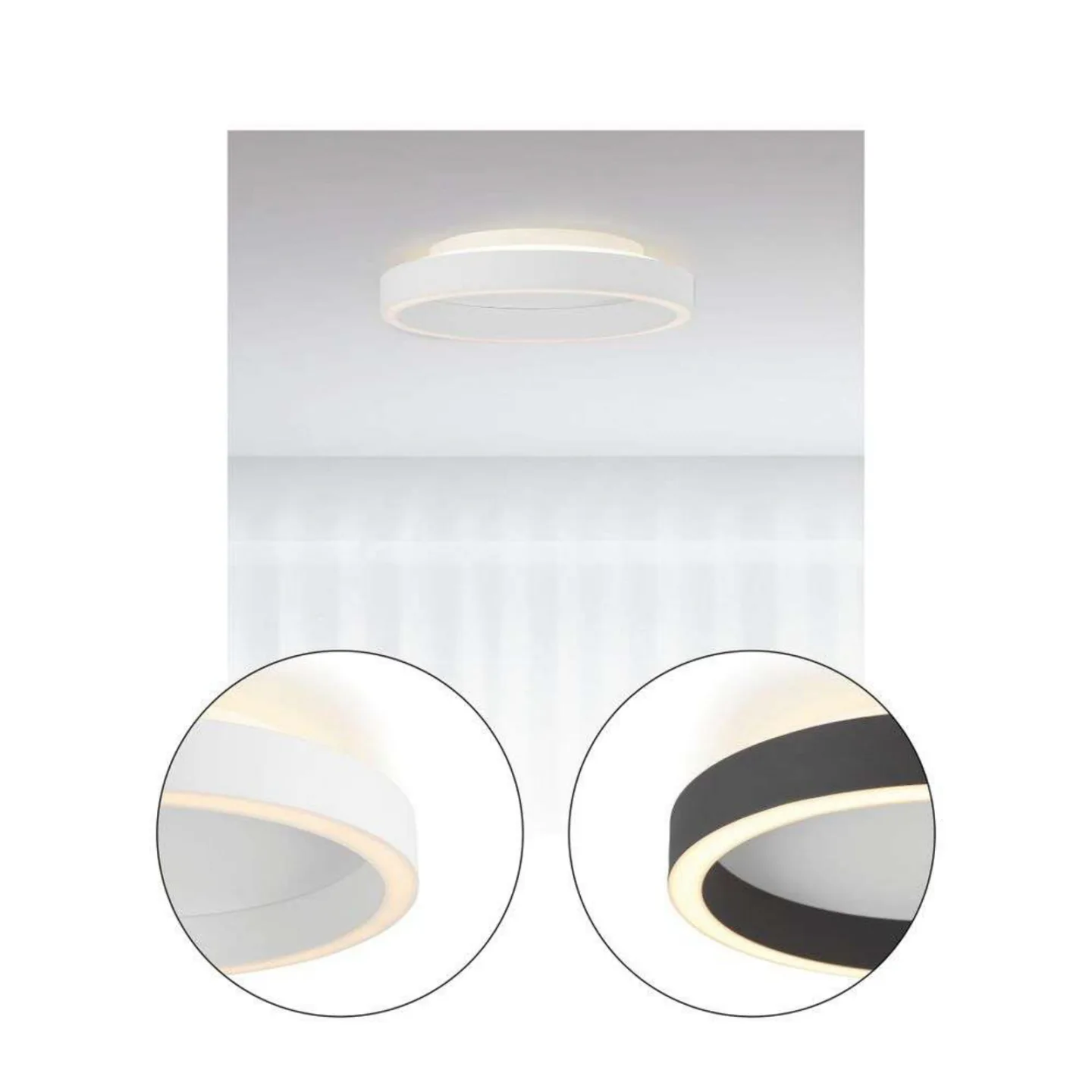 Memory LED Loftlampe Full 3-Step Ø50 White - Halo Design - Soveværelse - Plastik