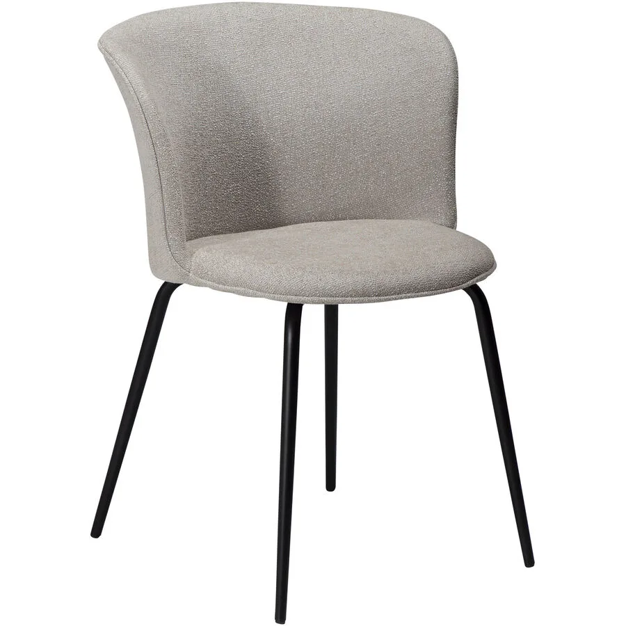 DAN-FORM Stuhl 2er-Set Eden grau/schwarz Stoff