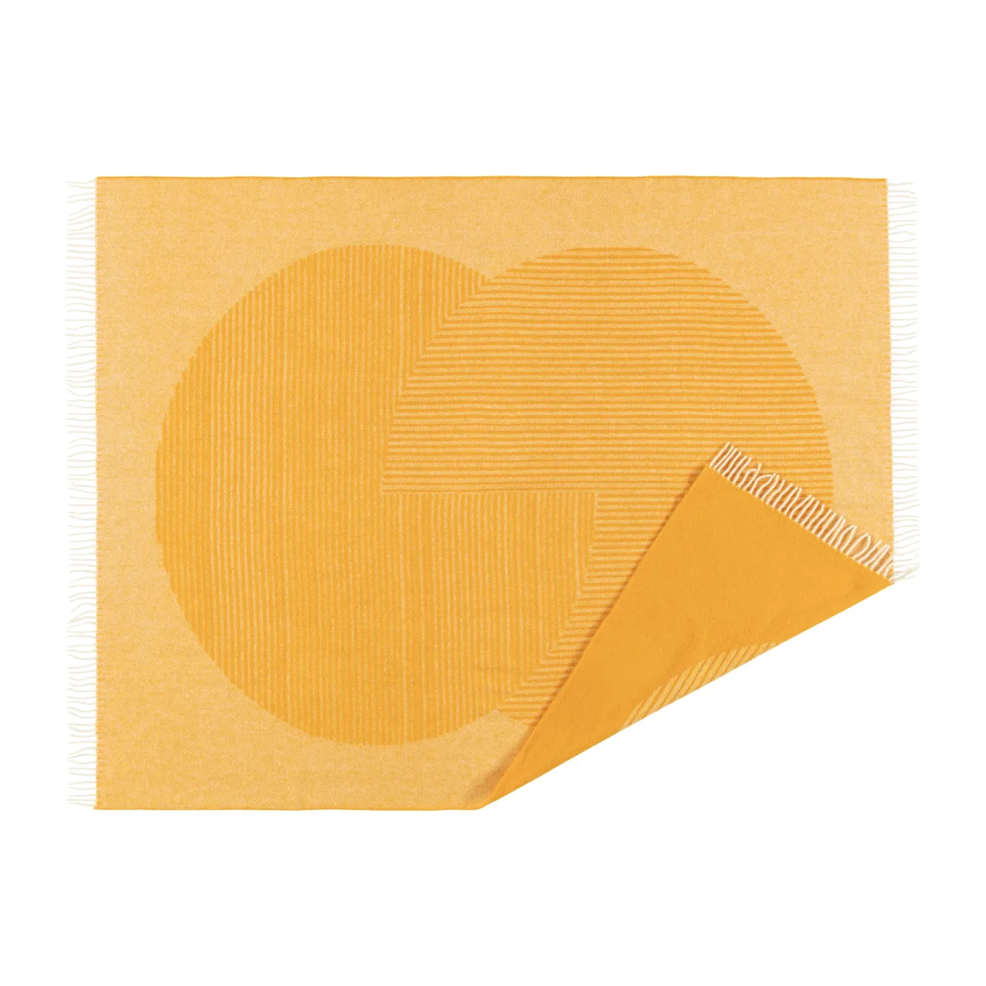 NJRD Circles Wolldecke 130 x 185cm Gelb