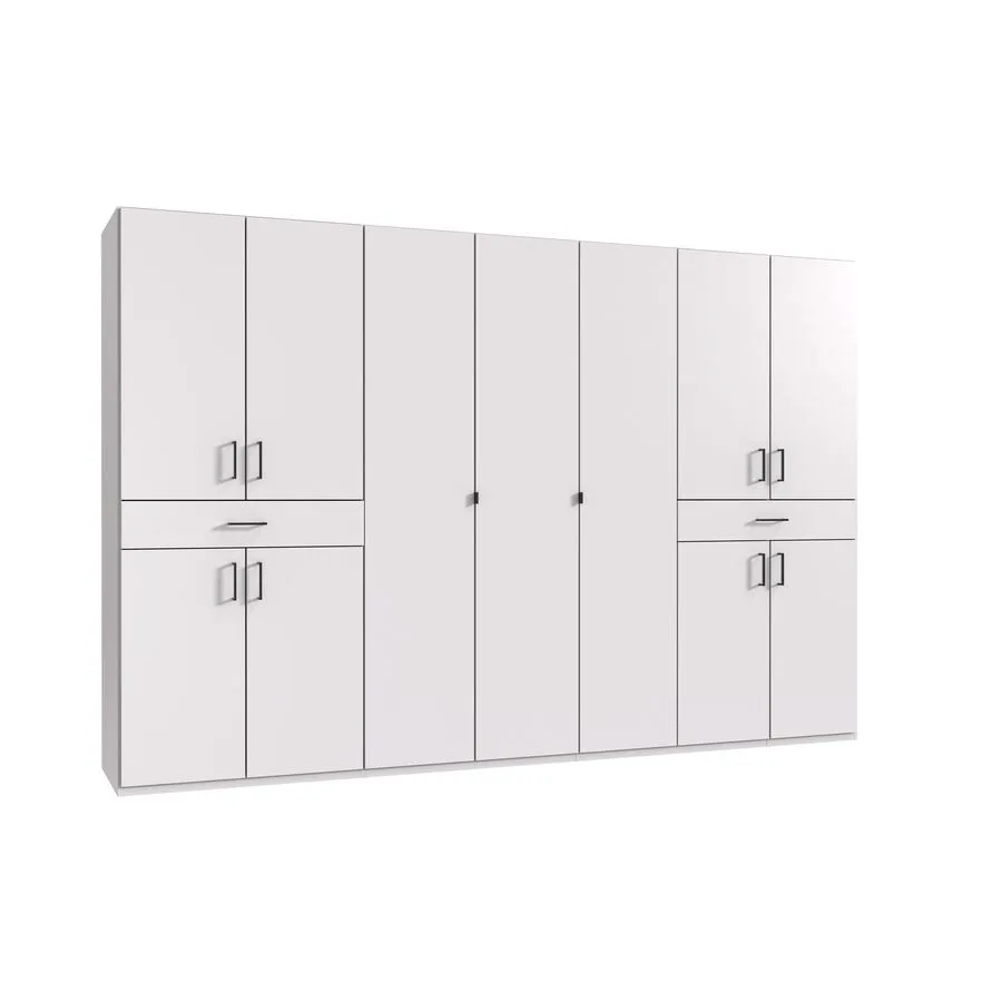 Kleiderschrank Tiby weiss Holzwerkstoff B 313 cm