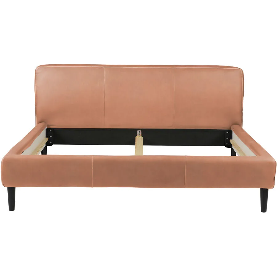 Bett Bly cognac Leder 140 x 210 cm