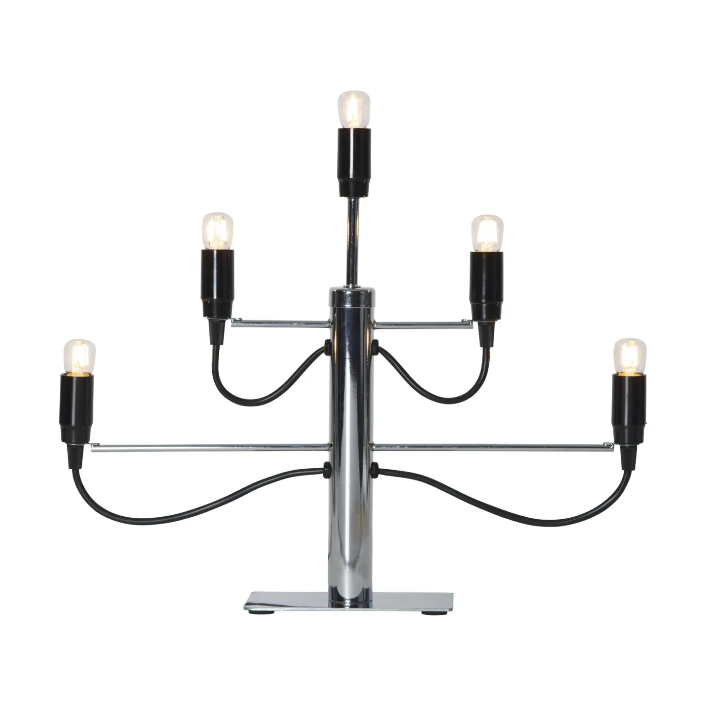 Star Trading Milano 5 ljusstake 46 cm Krom