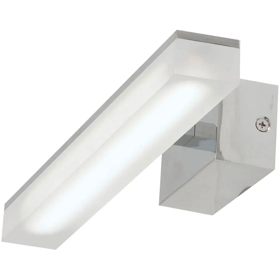 Wandlampe Serafina Grau Metall 32 cm 5 cm - Farbe: verchromt - LED - Lichtfarbe: Warmweiss - LED Energiesparlampen