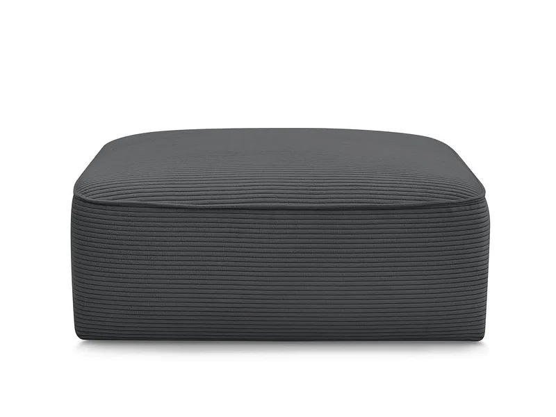 Hocker BOBOCHIC LEOPOLD 90x96x42cm cord-stoff dunkelgrau