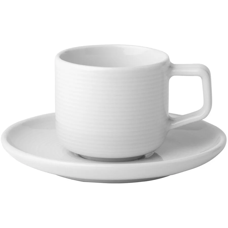Sola Kaffeetassen-Set Basic Chic Weiss Porzellan