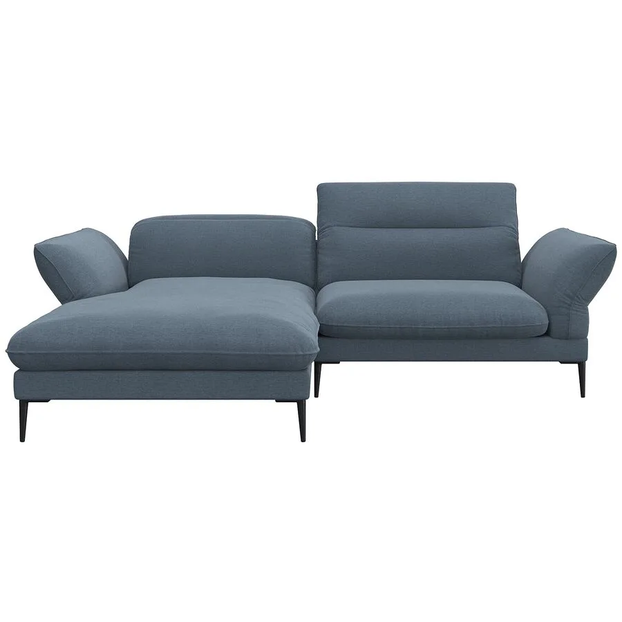 Ecksofa Tiara Links Stoff blau B 241 T 88 cm