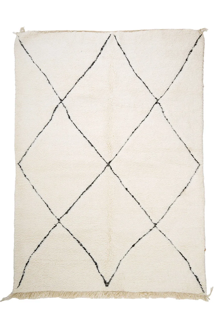 Kelim-teppe Marokkansk Beni Ourain 205 x 290 cm (Størrelse: 205 x 290 cm)