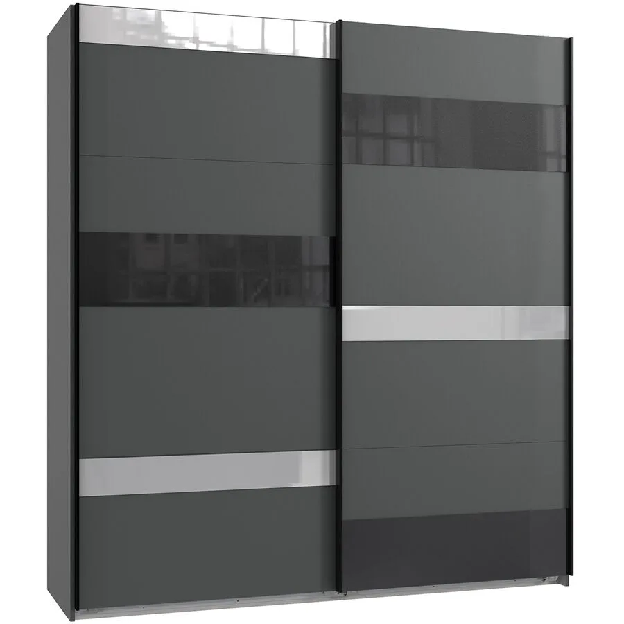 Kleiderschrank Capda graphit Holzwerkstoff B 180 cm