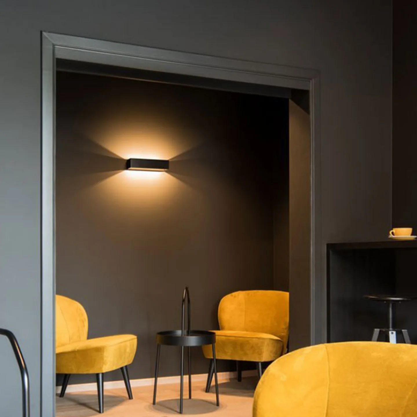 Logs In L Wandleuchte LED Dim-To-Warm Black/Gold - SLV - Flurbereich - Modern - Metall - Eckig