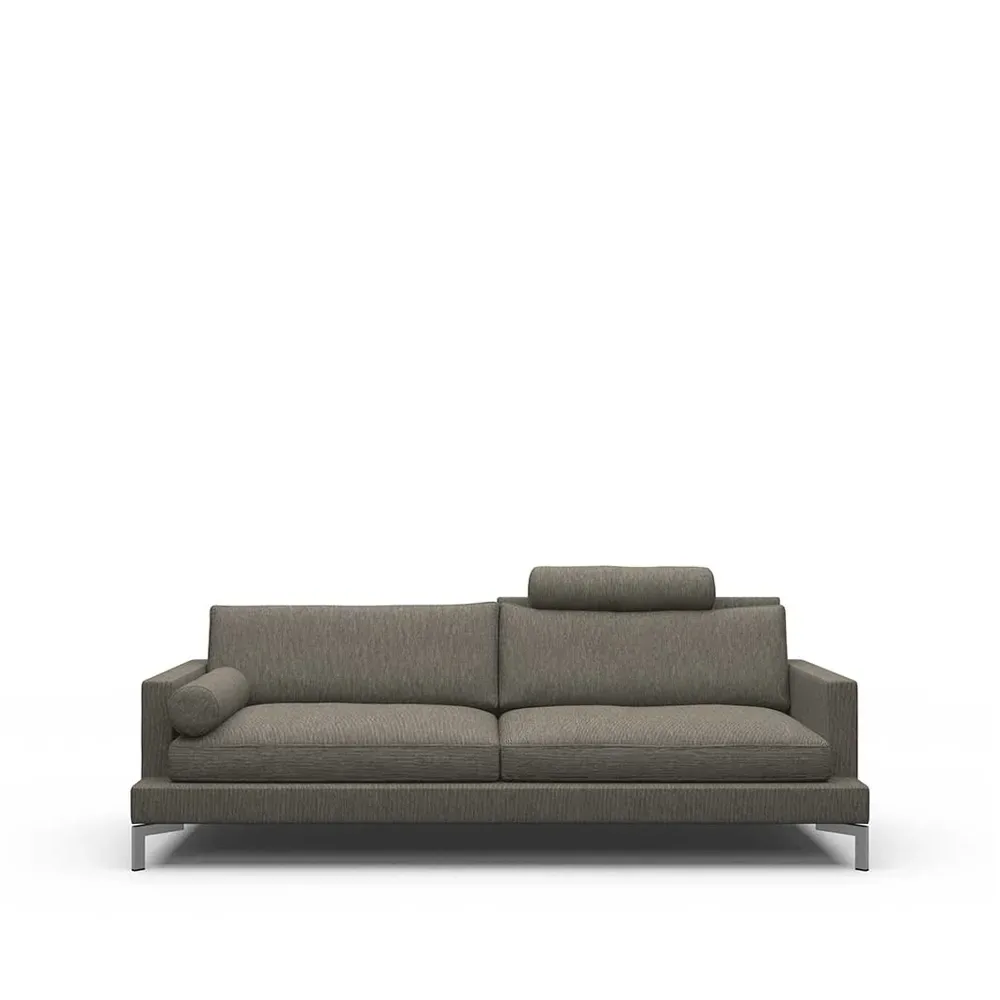 Eilersen Great lift 3-sitziges Sofa Bakar 01 braunbeige-Chrombeine
