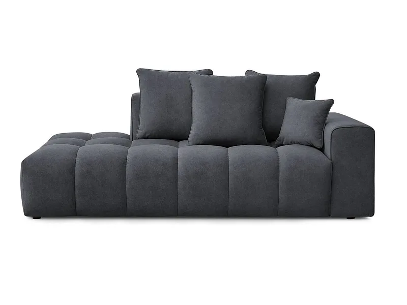 3er Sofa BOBOCHIC MONT-BLANC Samt dunkelgrau