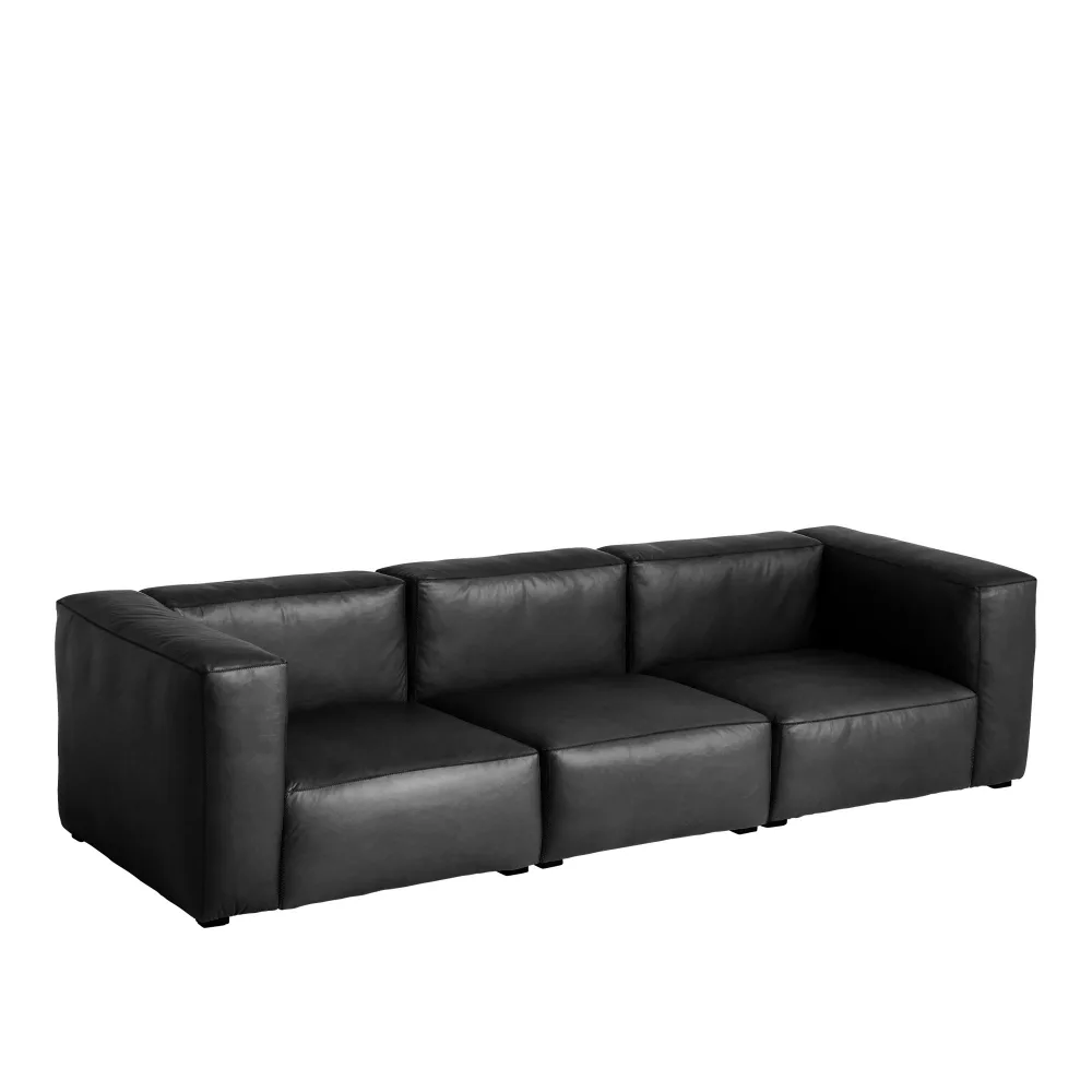HAY - Mags Soft 3 Seater Combination 1 - Dark Grey Stitching - Cat.6 - Sense Cognac - Soffor