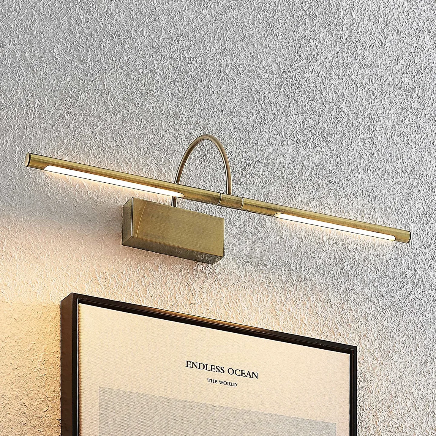 Fehmke LED Wandleuchte Antique Brass - Lucande - Wohnzimmer - Antik - Aluminium - Mehrflammig