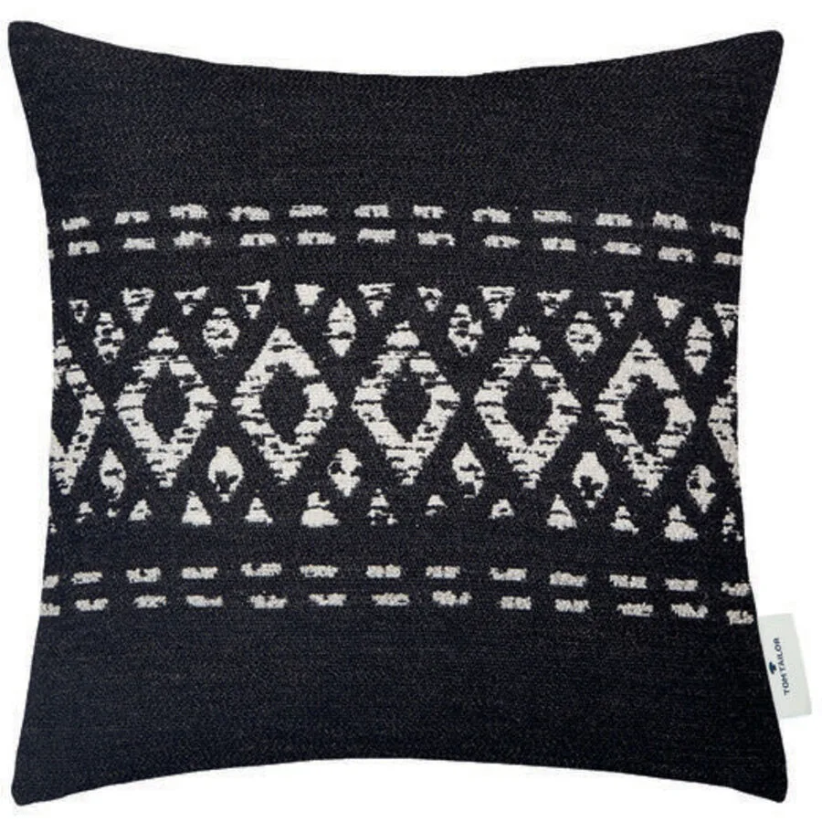 Tom Tailor Zierkissenbezug Ethno Rhombus schwarz Diverse B 40 T 40 cm